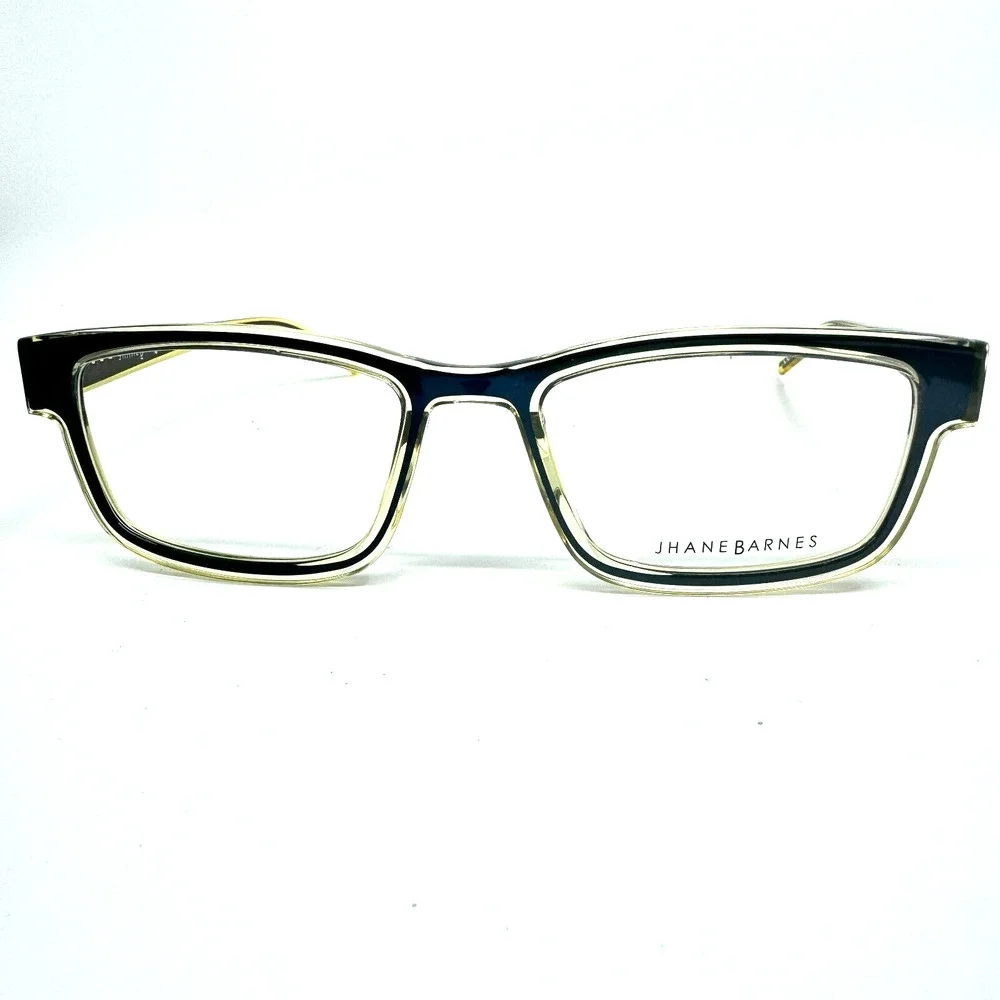 Jhane Barnes Converge BR 54-18-140 Brown‎ Yellow Eyeglasses Frame H10192